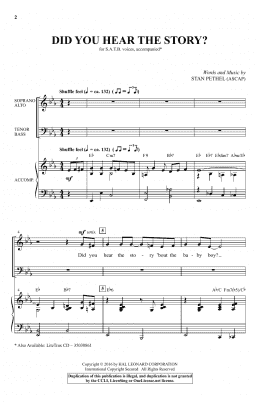 page one of Did You Hear The Story? (SATB Choir)