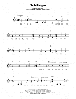 page one of Goldfinger (Easy Guitar)