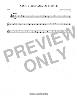page one of Good Christian Men, Rejoice (French Horn Solo)