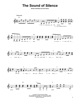 page one of The Sound Of Silence (Easy Guitar)