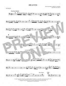 page one of Heaven (Trombone Solo)