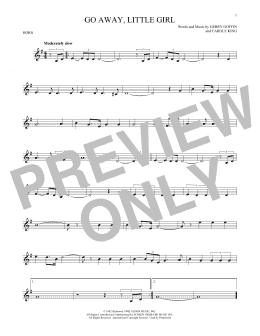 page one of Go Away, Little Girl (French Horn Solo)