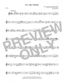 page one of I'll Be There (French Horn Solo)