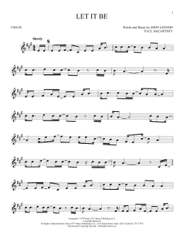 page one of Let It Be (Violin Solo)