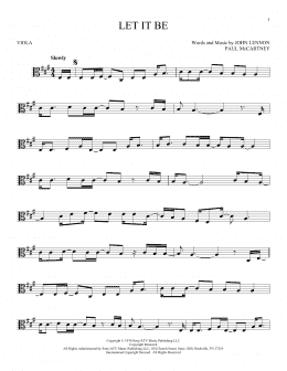 page one of Let It Be (Viola Solo)
