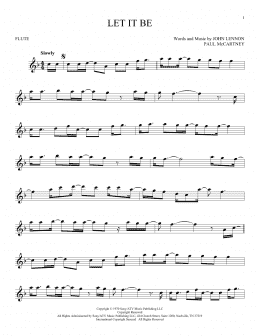 page one of Let It Be (Flute Solo)