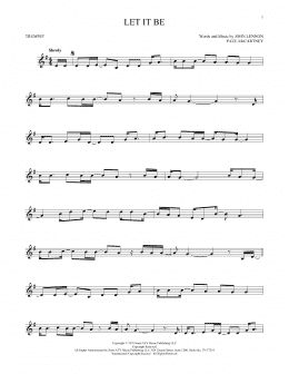 page one of Let It Be (Trumpet Solo)