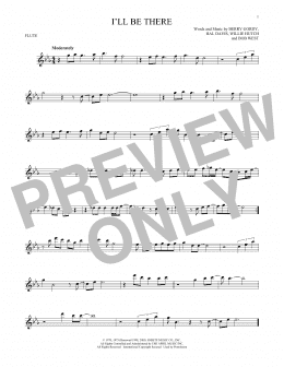 page one of I'll Be There (Flute Solo)