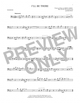page one of I'll Be There (Trombone Solo)