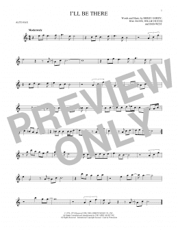 page one of I'll Be There (Alto Sax Solo)