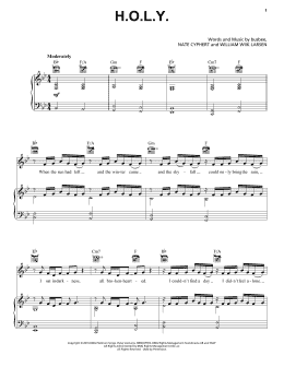 page one of H.O.L.Y. (Piano, Vocal & Guitar Chords (Right-Hand Melody))