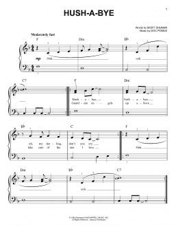 page one of Hush-A-Bye (Easy Piano)
