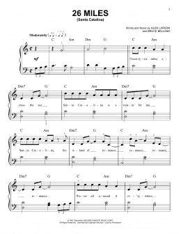 page one of 26 Miles (Santa Catalina) (Easy Piano)