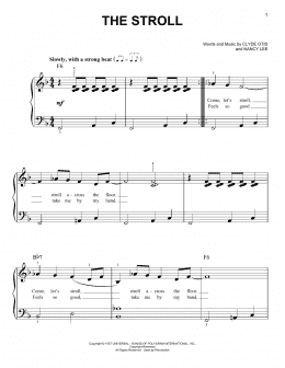 page one of The Stroll (Very Easy Piano)