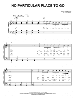 page one of No Particular Place To Go (Very Easy Piano)