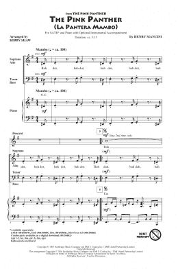 page one of The Pink Panther (SATB Choir)