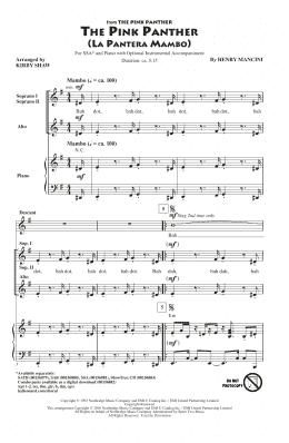 page one of The Pink Panther (SSA Choir)