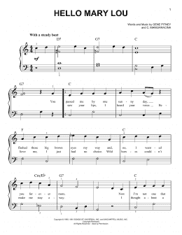 page one of Hello Mary Lou (Easy Piano)