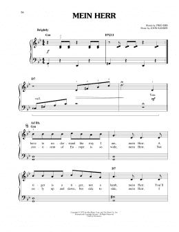page one of Mein Herr (Easy Piano)