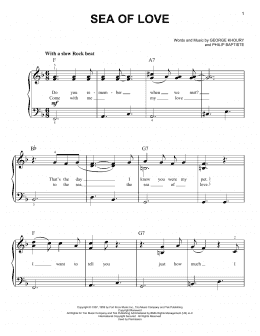 page one of Sea Of Love (Very Easy Piano)