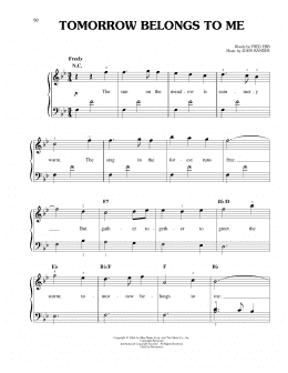 page one of Tomorrow Belongs To Me (Easy Piano)