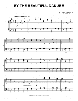page one of By The Beautiful Blue Danube [Classical version] (arr. Phillip Keveren) (Easy Piano)