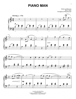 page one of Piano Man [Classical version] (arr. Phillip Keveren) (Easy Piano)