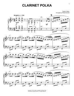 page one of Clarinet Polka [Classical version] (arr. Phillip Keveren) (Easy Piano)