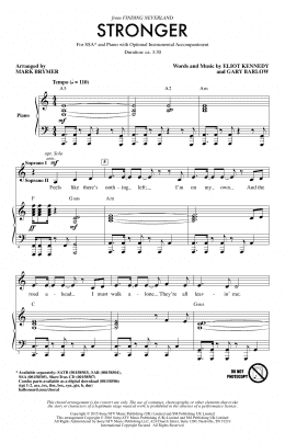 page one of Stronger (SSA Choir)