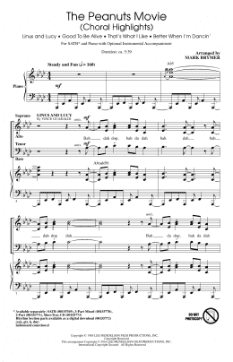 page one of The Peanuts Movie (Choral Highlights) (SATB Choir)