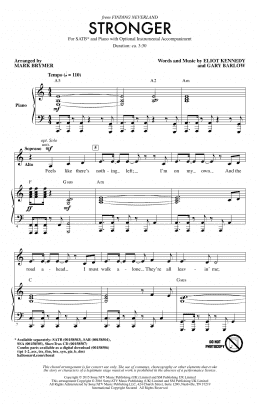 page one of Stronger (SATB Choir)