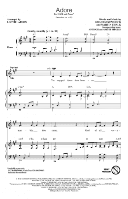 page one of Adore (SATB Choir)