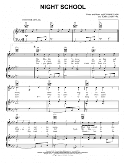page one of Night School (Piano, Vocal & Guitar Chords (Right-Hand Melody))