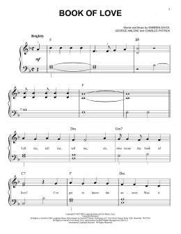 page one of Book Of Love (Easy Piano)