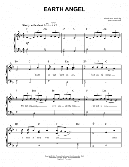 page one of Earth Angel (Very Easy Piano)