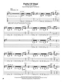 page one of Fistful Of Steel (Guitar Tab)