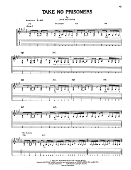 page one of Take No Prisoners (Guitar Tab)