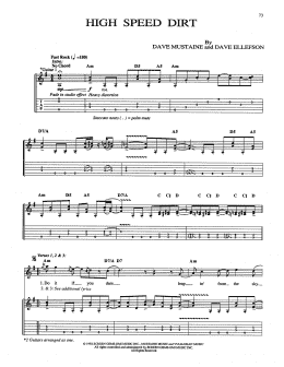 page one of High Speed Dirt (Guitar Tab)
