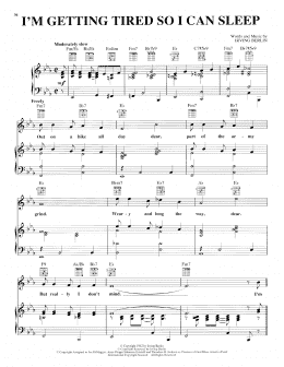 page one of I'm Getting Tired So I Can Sleep (Piano, Vocal & Guitar Chords (Right-Hand Melody))