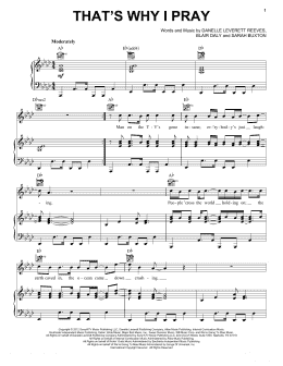page one of That's Why I Pray (Piano, Vocal & Guitar Chords (Right-Hand Melody))