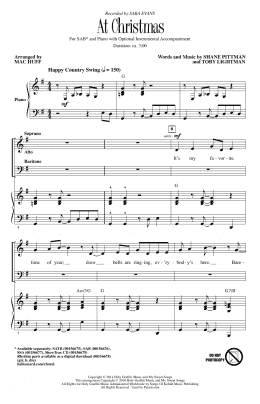 page one of At Christmas (arr. Mac Huff) (SAB Choir)