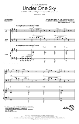page one of Under One Sky (SATB Choir)