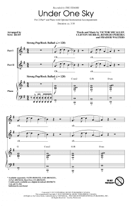 page one of Under One Sky (2-Part Choir)