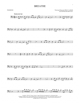 page one of Breathe (Trombone Solo)