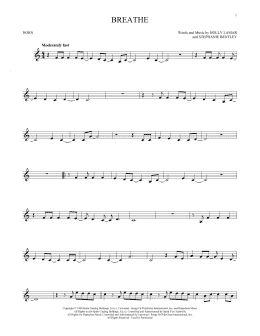page one of Breathe (French Horn Solo)