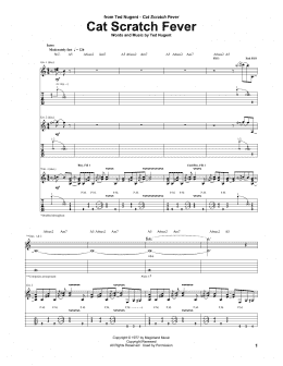 page one of Cat Scratch Fever (Guitar Tab)