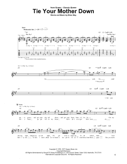 page one of Tie Your Mother Down (Guitar Tab)