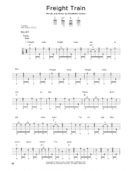 page one of Freight Train (Banjo Tab)