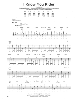 page one of I Know You Rider (Banjo Tab)