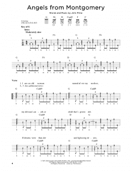 page one of Angels From Montgomery (Banjo Tab)